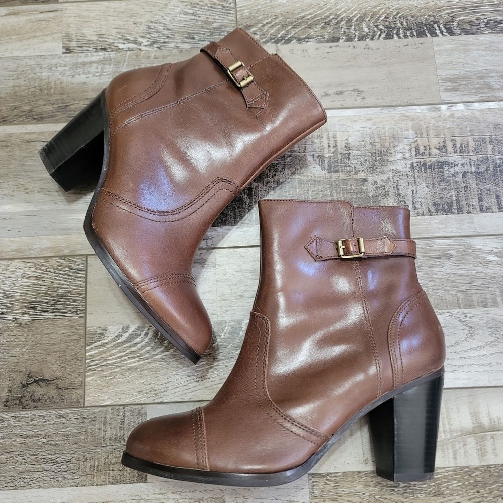 Sebago Ashton Brown Leather Boots Size 8